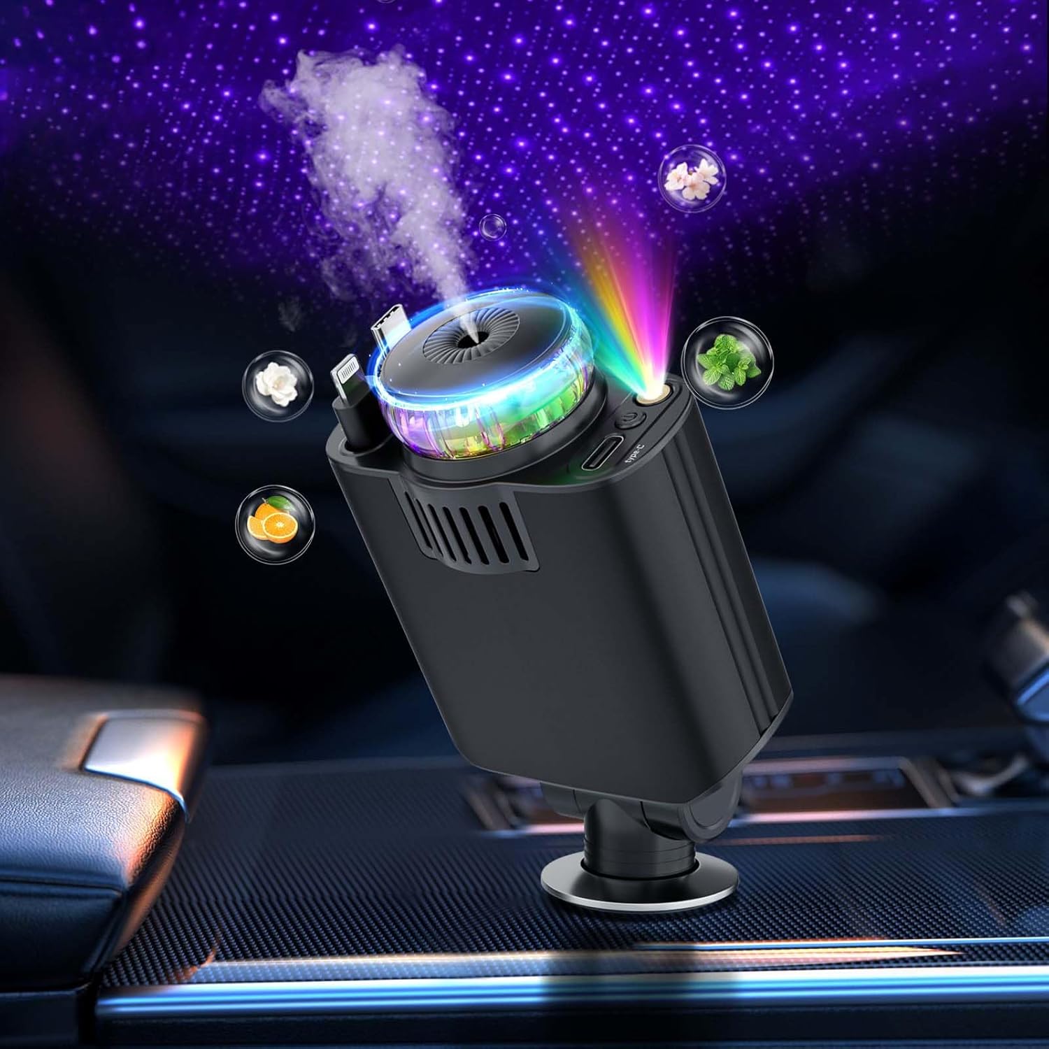 5-in-1 Car fast Charger (Type C and Lightning)