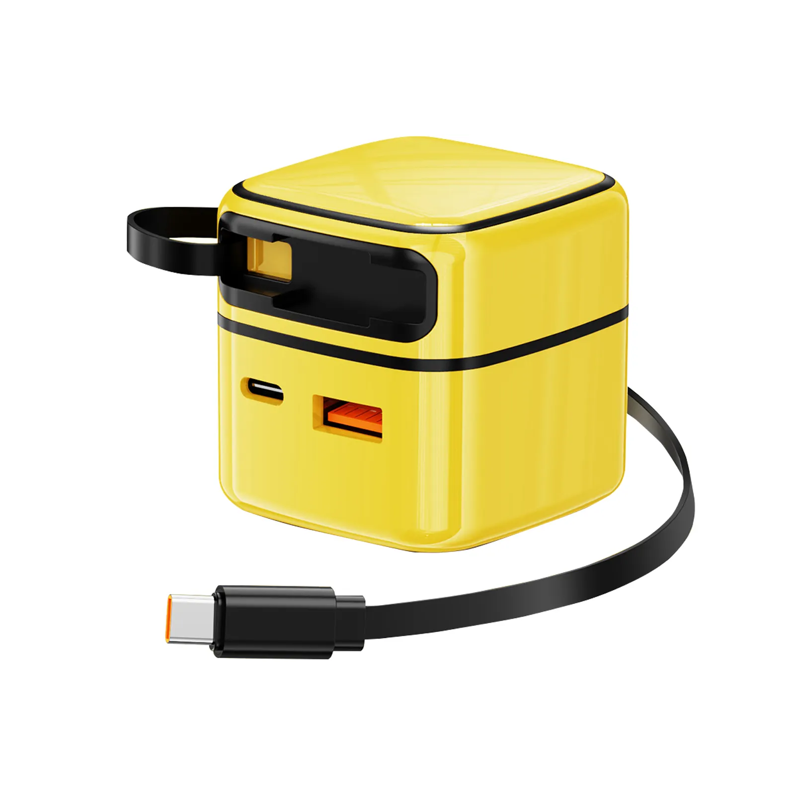 35W Foldable Retractable Mobile Phone USB Charger (IND PLUG)