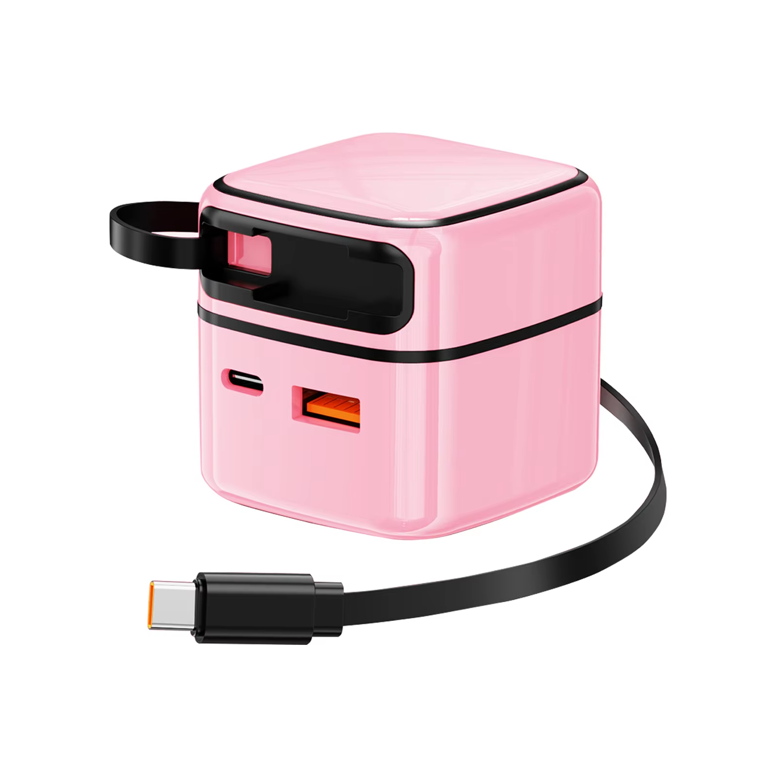 35W Foldable Retractable Mobile Phone USB Charger (IND PLUG)