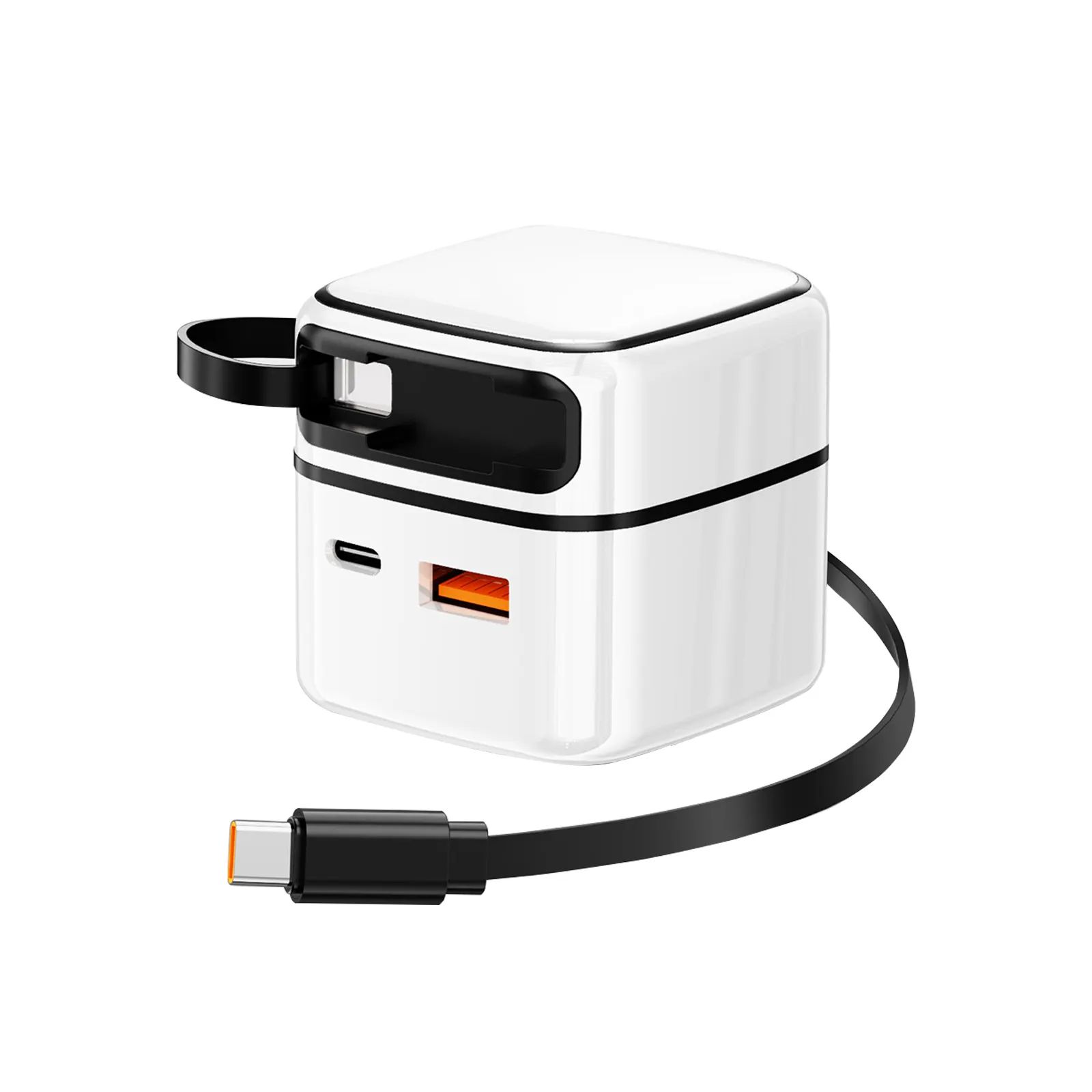 35W Foldable Retractable Mobile Phone USB Charger (IND PLUG)