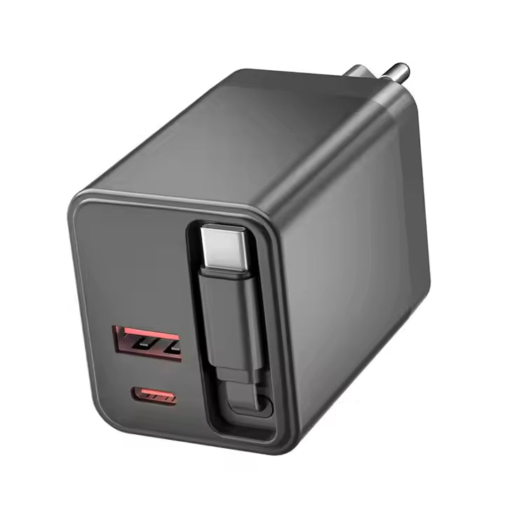 65W Type C retractable fast charger (IND PLUG)